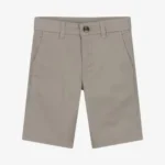 Kids' Casual Grey Chino Shorts - Image 3